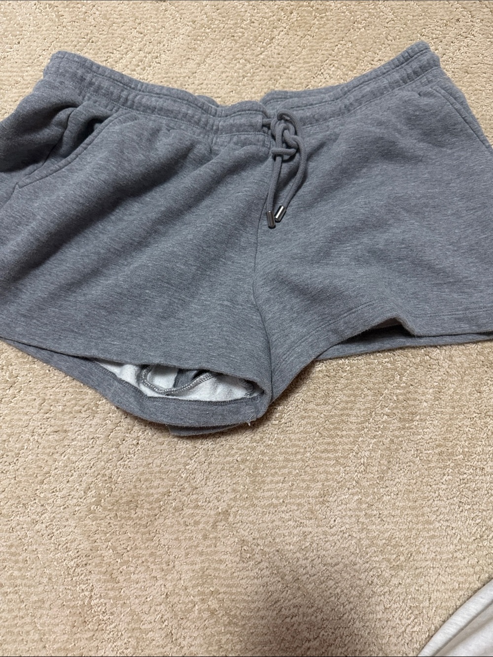 Women's Gray Lounge Drawstring Shorts